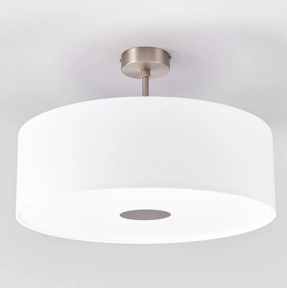 Quitani plafondlamp Gala, Ø 50 cm, chintz wit