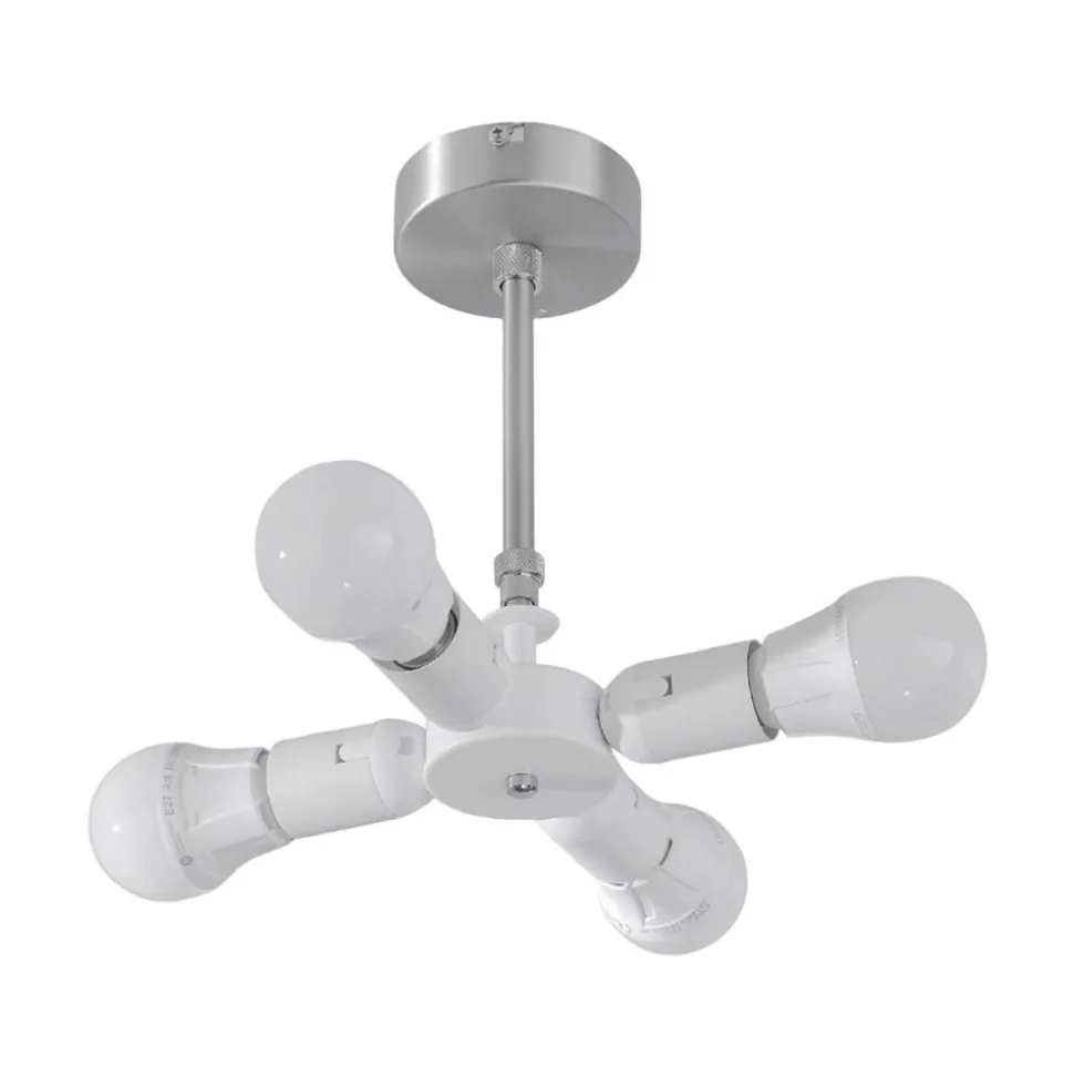 Quitani plafondlamp Gala, Ø 50 cm, chintz wit