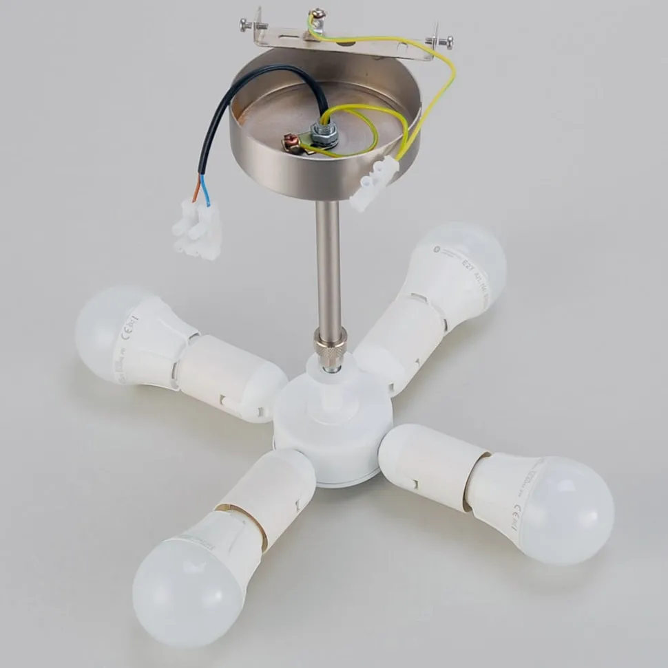 Quitani plafondlamp Gala, Ø 50 cm, chintz wit