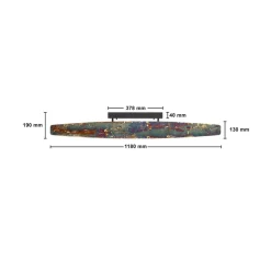 Quitani plafondlamp Persida, slagmetaal, goudkleurig
