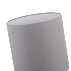 Quitani tafellamp Elif, vilt, hoekig, natuurlijk eiken