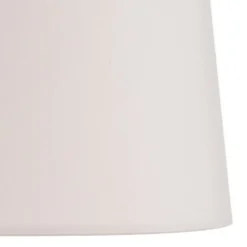 Quitani vloerlamp Jata, hout, chintz wit, driepoot