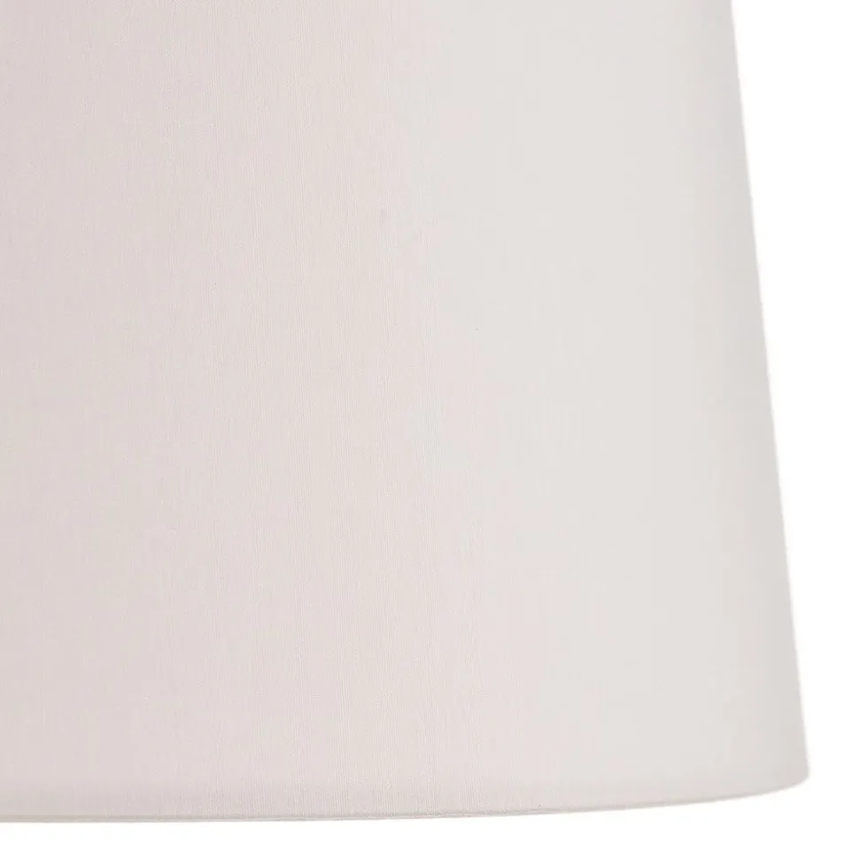 Quitani vloerlamp Jata, hout, chintz wit, driepoot