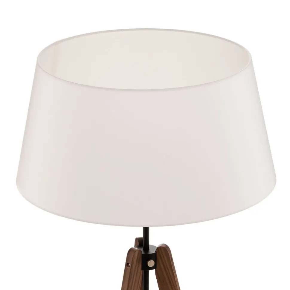 Quitani vloerlamp Reba, driepoot, chintz wit