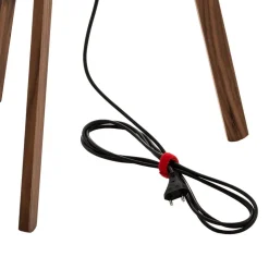 Quitani vloerlamp Reba, driepoot, grijs vilt