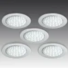 R 68 LED inbouwspot in RVS optiek, 5/set