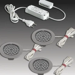 R 68 LED inbouwspot in RVS optiek, 5/set