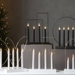 Raam kandelaar Glossy, frame, 4-lamps, wit