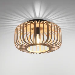 Racoon plafondlamp van hout, dikke stutten, Ø 42cm