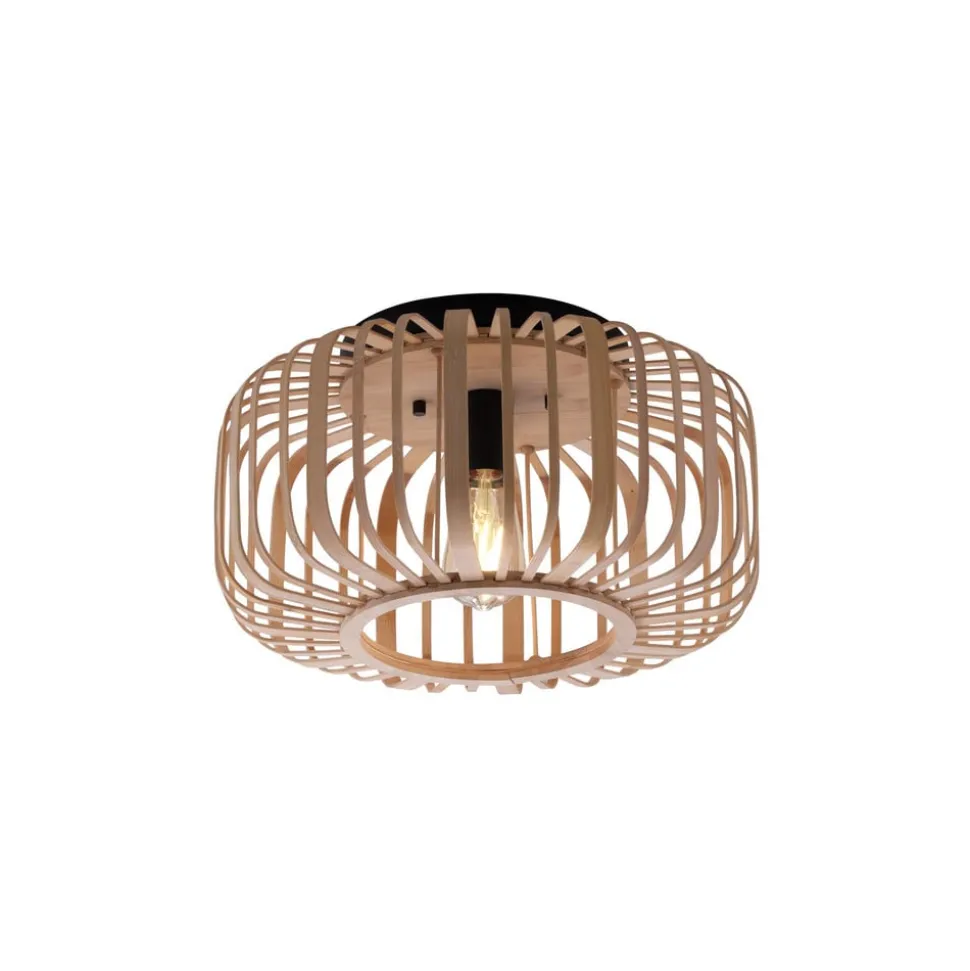 Racoon plafondlamp van hout, dikke stutten, Ø 42cm