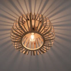 Racoon plafondlamp van hout, dikke stutten, Ø 42cm