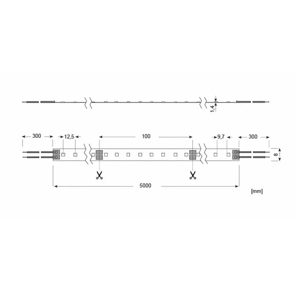 Radium Essence 500 LED strip, 5 m, 18W, 6.500K