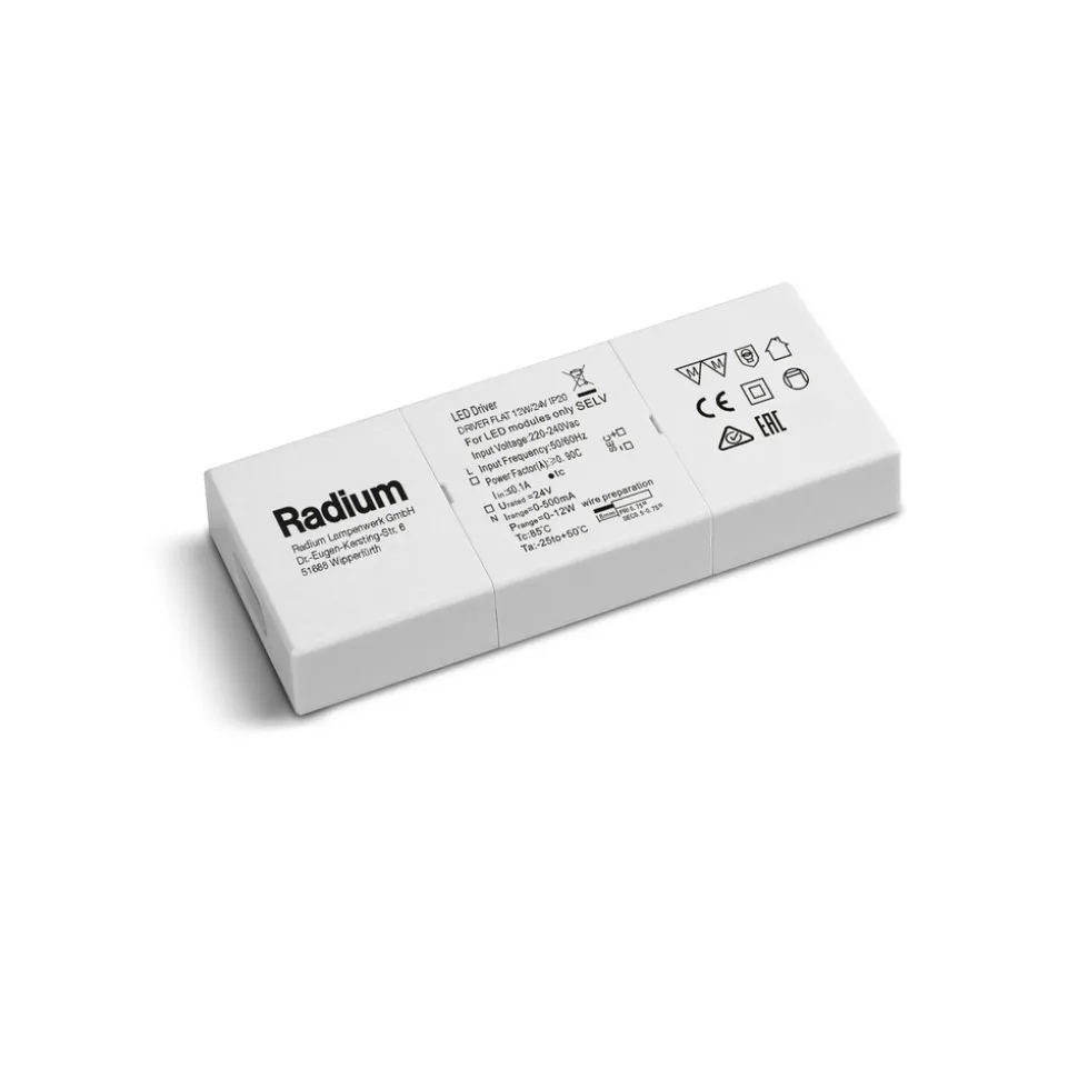 Radium Flat LED driver voor Strips 12W/24V