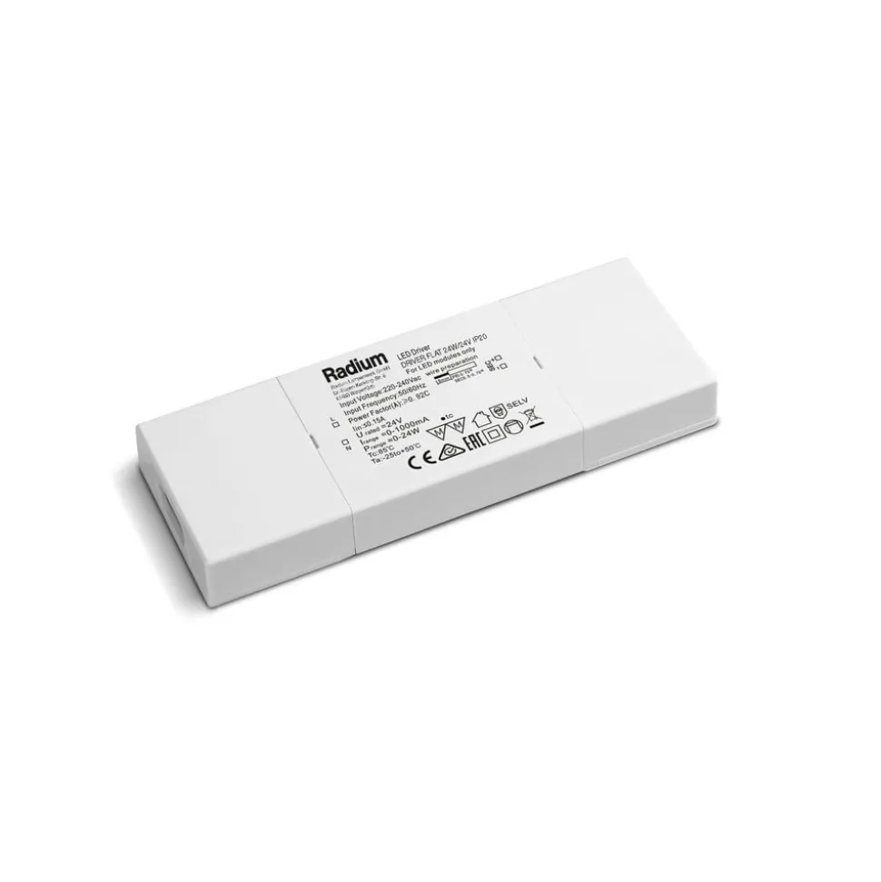 Radium Flat LED driver voor strips 24W/24V