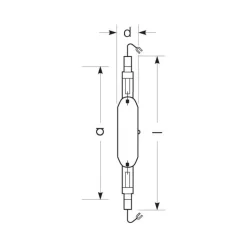 RADIUM Halogeen gasontladingslamp K12s 2150W HRI-TS N/XL helder