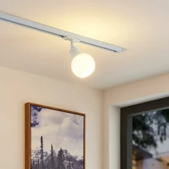 Railspot Lindby, E14, wit, Ø 10 cm, 1-fase