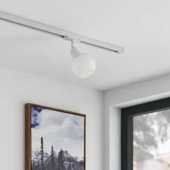 Railspot Lindby, E14, wit, Ø 10 cm, 1-fase