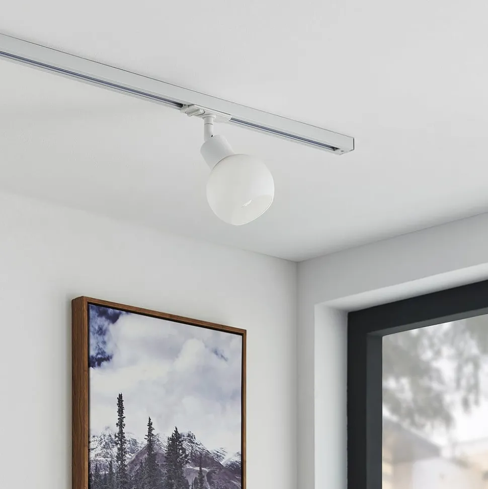 Railspot Lindby, E14, wit, Ø 10 cm, 1-fase