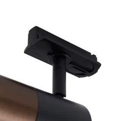 Railspot Lindby, GU10, Ø 6 cm, zwart/bruin