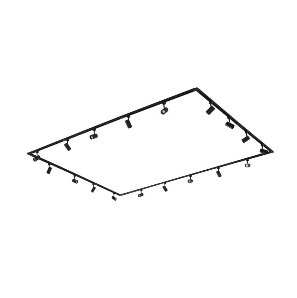 Railsysteem Lindby Linaro, GU10, 18-lichts, zwart