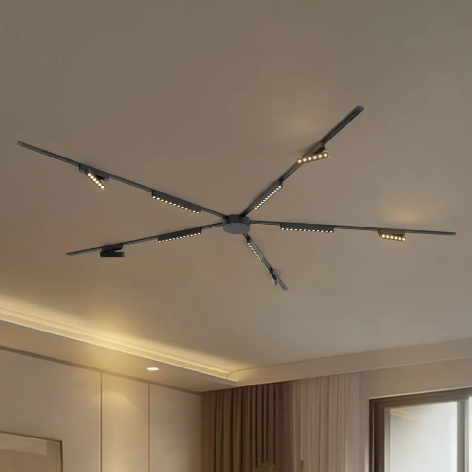 Railsysteem 48V Lumaro, 10 LED-strips, zwart, CCT