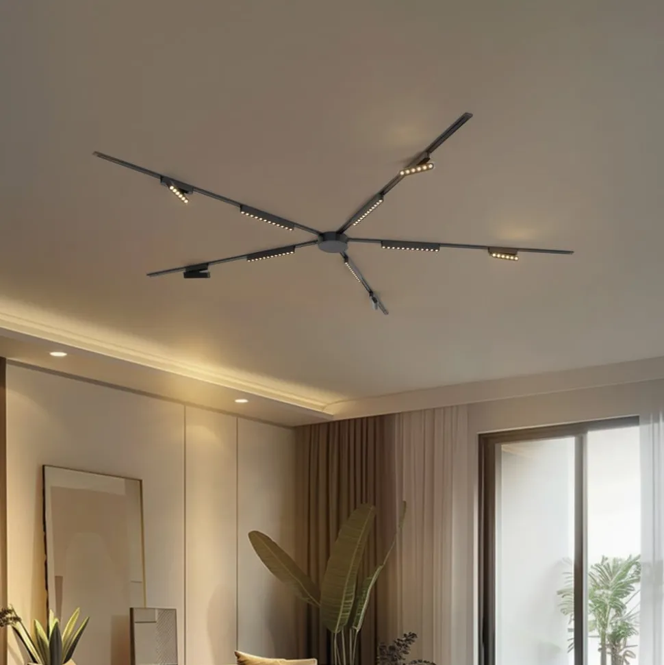 Railsysteem 48V Lumaro, 10 LED-strips, zwart, CCT