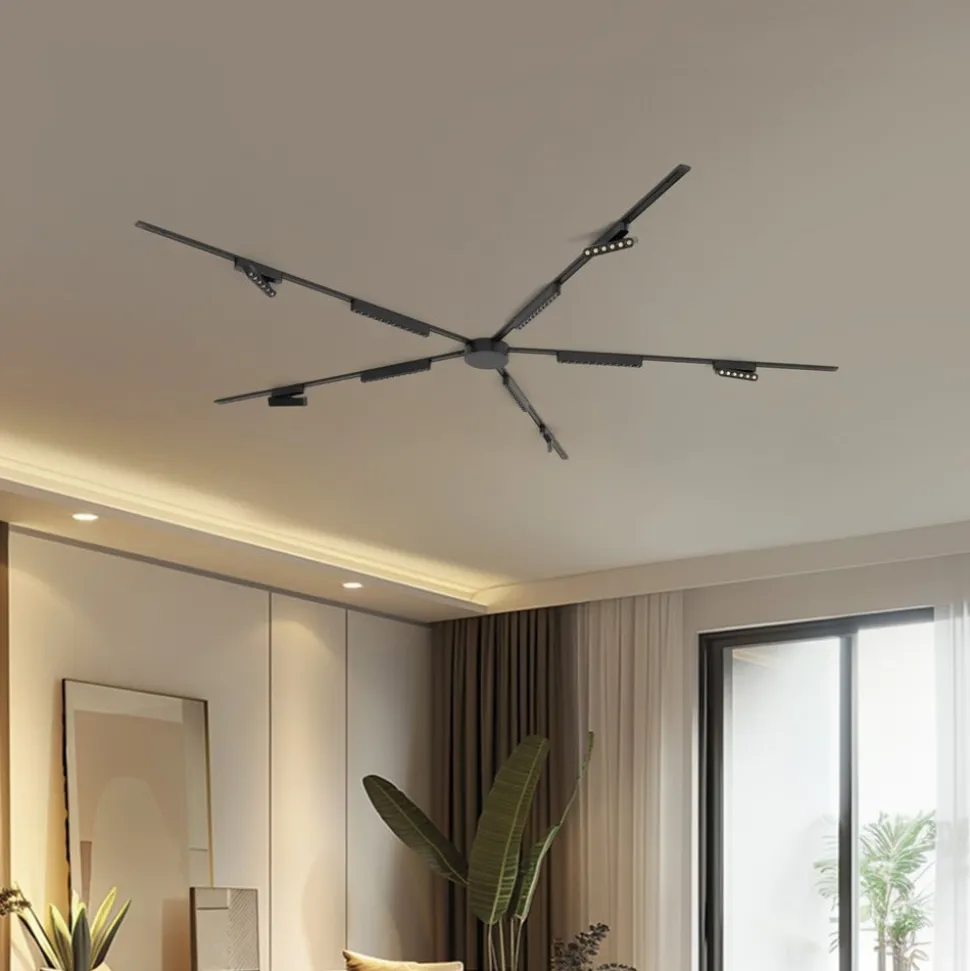 Railsysteem 48V Lumaro, 10 LED-strips, zwart, CCT