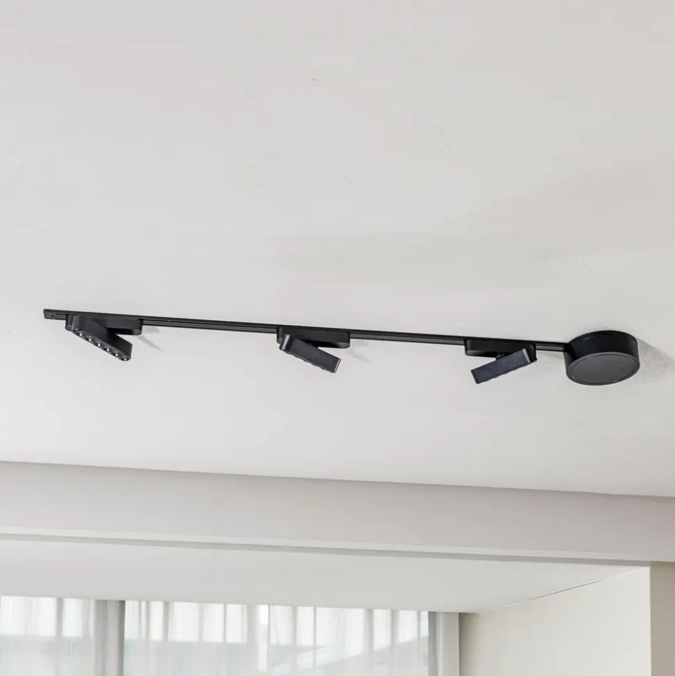 Railsysteem 48V Lumaro, 3 LED-strips, zwart, CCT