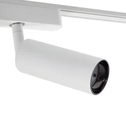 Railsystem 48 V Lumaro, spots, 7-lamps, wit, Ø4cm, dimbaar