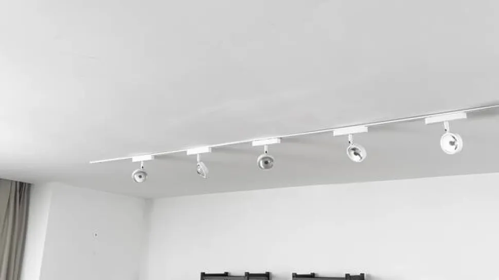 Railsystem 48 V Lumaro, spots, 5-lamps, wit, Ø7cm, dimbaar