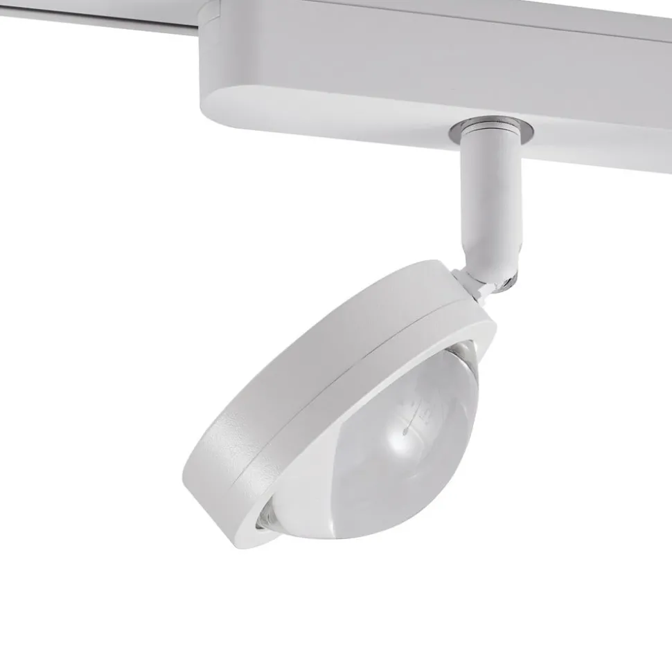 Railsystem 48 V Lumaro, spots, 5-lamps, wit, Ø7cm, dimbaar