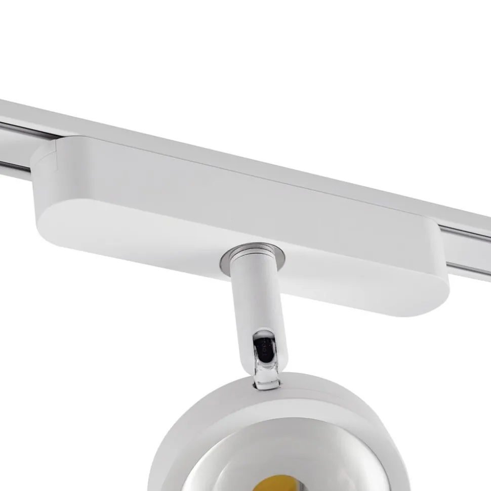 Railsystem 48 V Lumaro, spots, 5-lamps, wit, Ø7cm, dimbaar