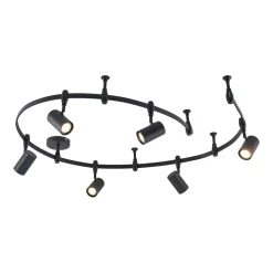 Railsystem Delila, zwart, flexibel gebruik