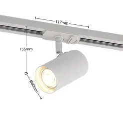 Railsystem Linaro, GU10, 4-lamps, wit, Ø 6 cm
