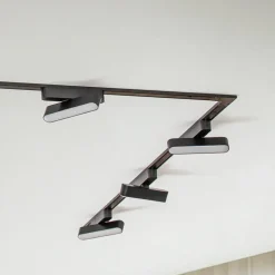 Railsystem Lumaro,lichtlijst,7-lamps,zwart,48V,dimbaar