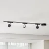 Railsystem 48V Lumaro, spots, 3-lamps, zwart, Ø 7,3cm