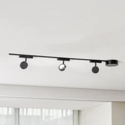 Railsystem 48V Lumaro, spots, 3-lamps, zwart, Ø 7,3cm