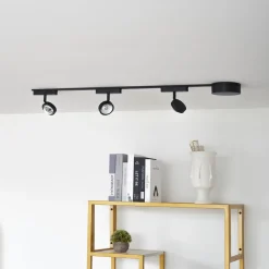 Railsystem 48V Lumaro, spots, 3-lamps, zwart, Ø 7,3cm