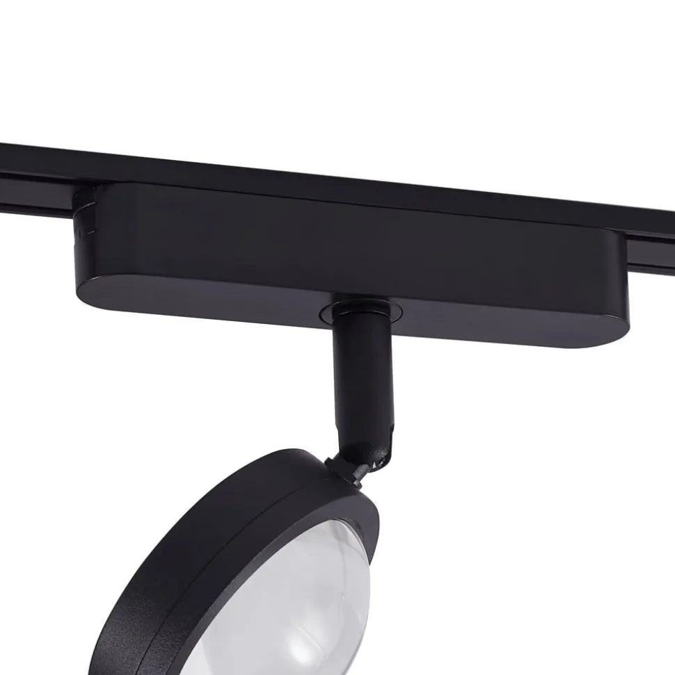Railsystem 48V Lumaro, spots, 3-lamps, zwart, Ø 7,3cm