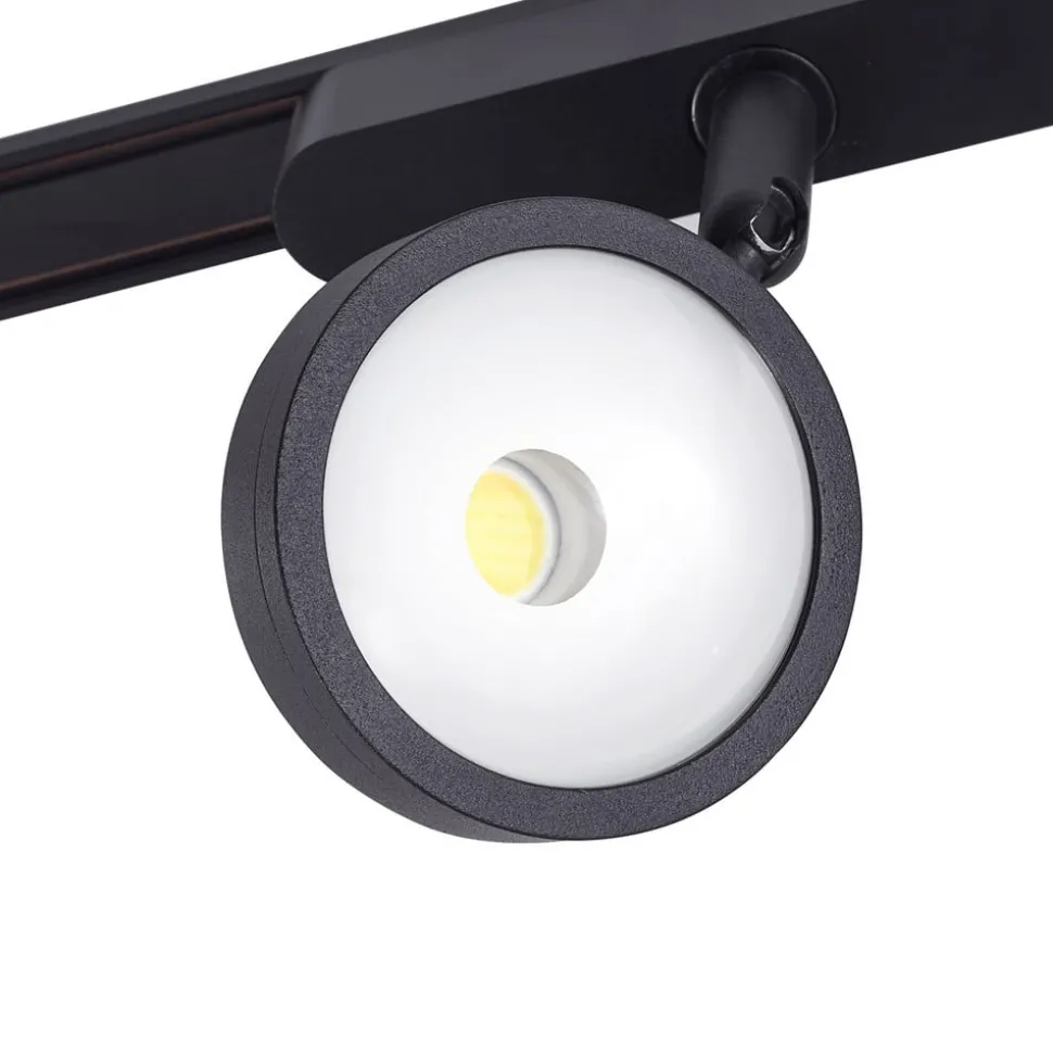 Railsystem 48V Lumaro, spots, 3-lamps, zwart, Ø 7,3cm