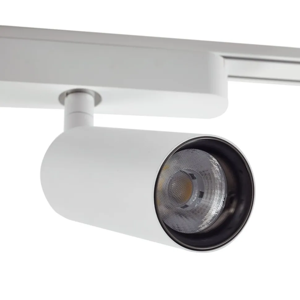 Railsystem 48V Lumaro, spots, 9-lamps, wit, Ø4cm, 25cm, dimbaar