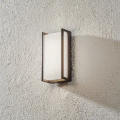 Rechte LED buitenwandlamp Qubo