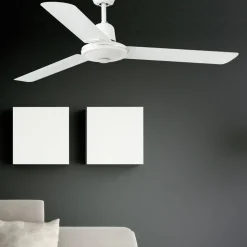 Rechte witte plafondventilator ECO INDUS