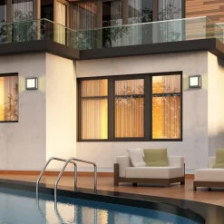 Rechth. buitenwandlamp Aqua Legendo Mini, antr.