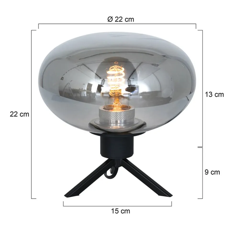 Reflexion tafellamp, Ø 22 cm, zwart