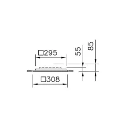 Regent Dime Office inbouwlamp 30,8cm 12W 4.000K