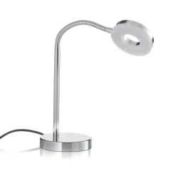 Rennes LED tafellamp, chroomkleurig, hoogte 40 cm