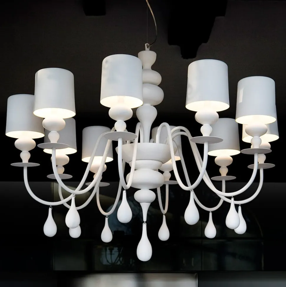 Representatieve kroonluchter Eva S10, wit