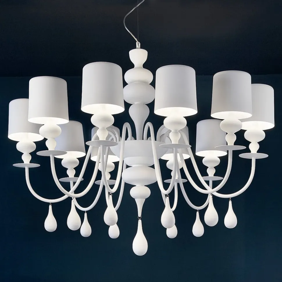 Representatieve kroonluchter Eva S10, wit