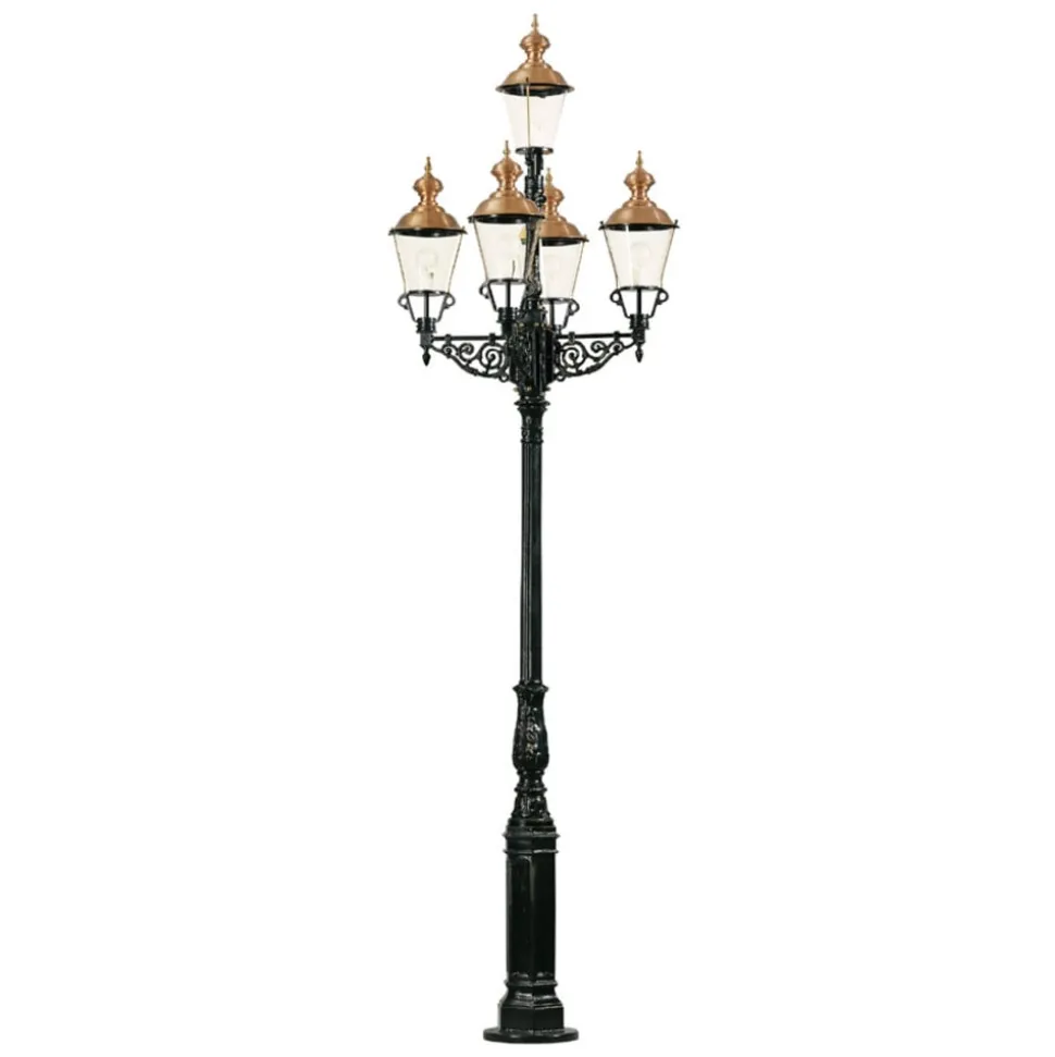 Representatieve lantaarnpaal Monaco 5-lamps